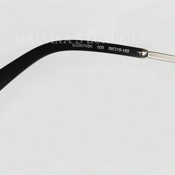 GUCCI SUNGLASSES GG00074 SK 005 LIGHT ROUND FRAME ACETATE METAL GG LOGO ENGRAVED - Picture 9 of 11
